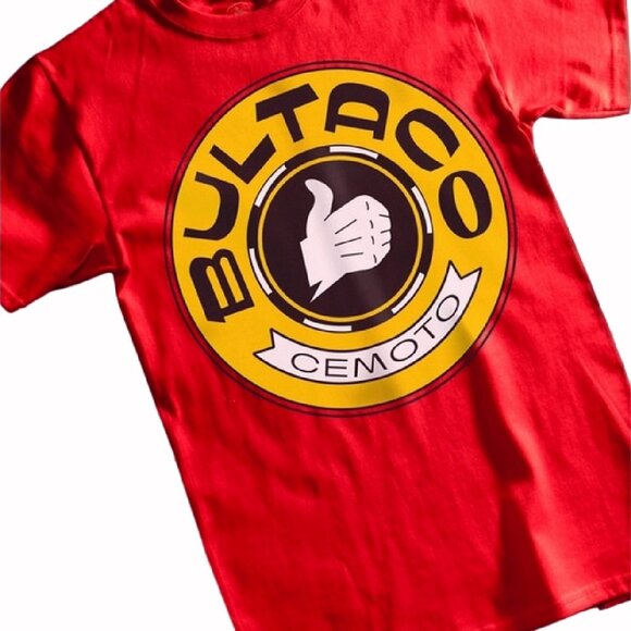 Bultaco Thumbs Up Red Short Sleeve T-Shirt - NEW Fast Ship - Picture 1 of 4